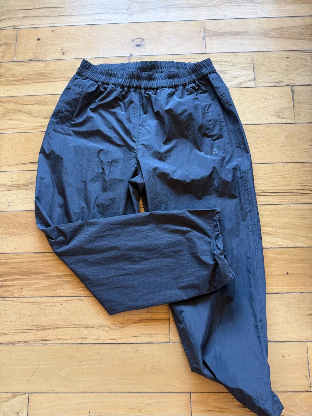 Ganni Lightweight Dark Grey Parachute Pants